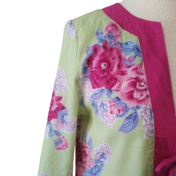 VIX by Paula Hermany Floral Kaftan Swim Cover Up Tunic Size Small - Picture 5 of 6